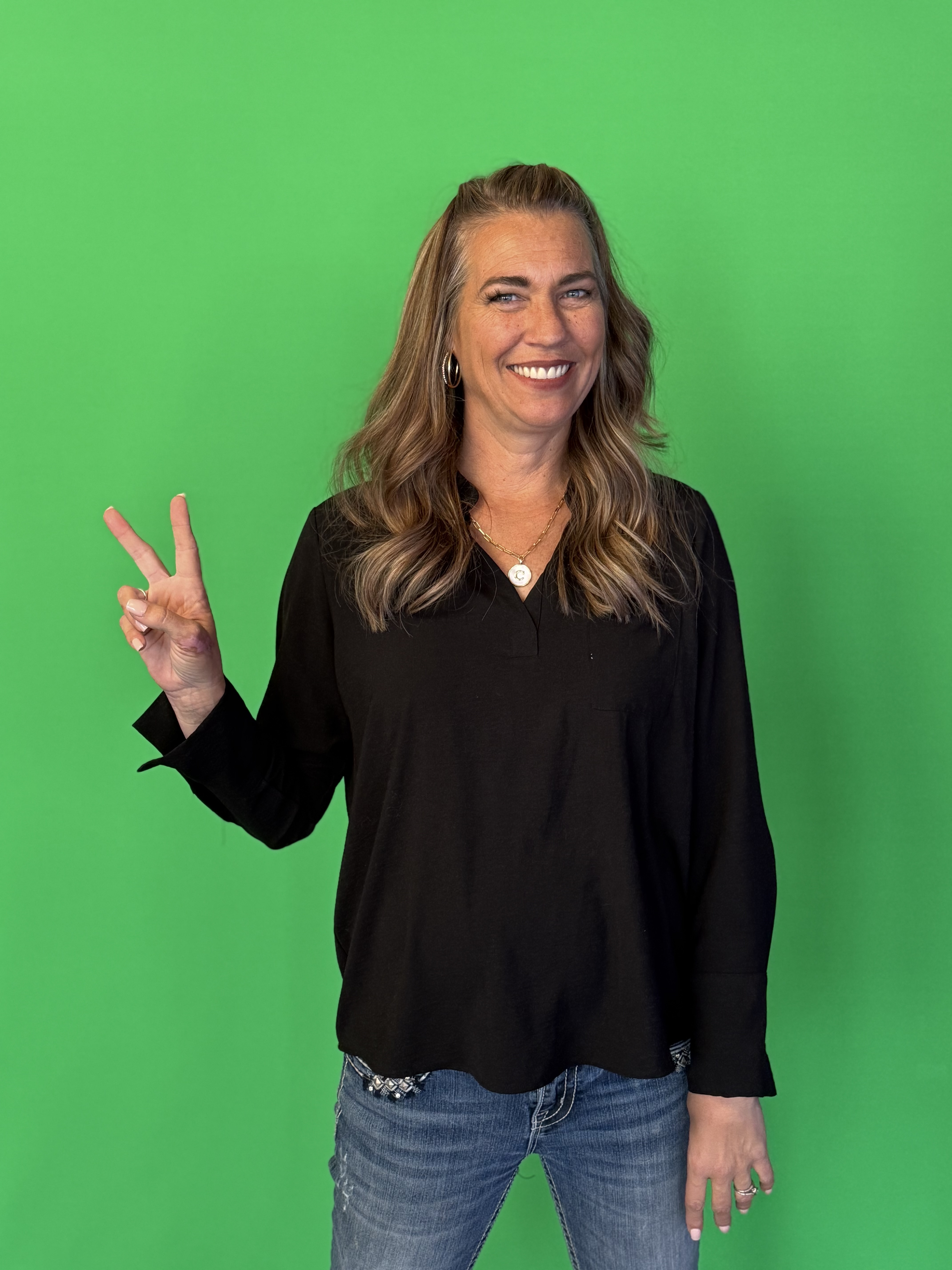 Before - Simple green screen photo